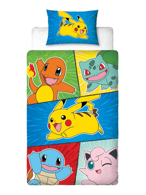 Juego de sabanas infantil Pokémon, microfibra Oeko?Tex, reversible, cama individual, FRIENDS - Kiabi Juego de sabanas infantil Pokémon, microfibra Oeko?Tex, reversible, cama individual, FRIENDS - Kiabi