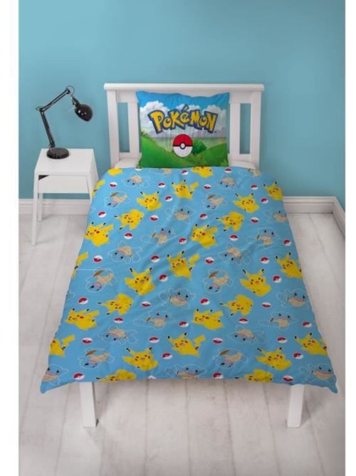 Juego de sabanas Infantil Pok?mon, Microfibra Oeko-Tex, Estampado Reversible, Cama 1 plaza, PIKACHU - Kiabi Juego de sabanas Infantil Pok?mon, Microfibra Oeko-Tex, Estampado Reversible, Cama 1 plaza, PIKACHU - Kiabi