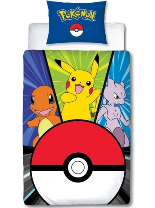 Juego de sabanas infantil Pok?mon, microfibra Oeko-Tex, reversible, cama 1 plaza, POKE BALL - Kiabi Juego de sabanas infantil Pok?mon, microfibra Oeko-Tex, reversible, cama 1 plaza, POKE BALL - Kiabi