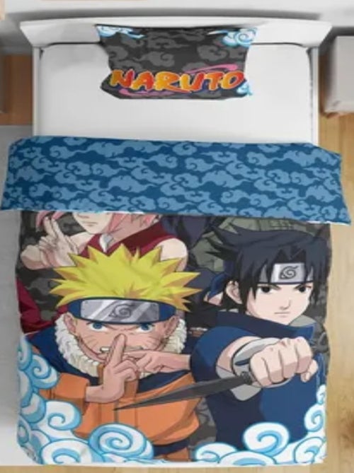 Juego de sábanas infantil reversible Naruto, Sasuke y Sakura - Kiabi Juego de sábanas infantil reversible Naruto, Sasuke y Sakura - Kiabi