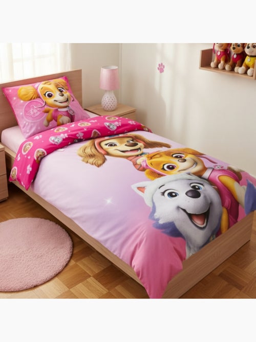 juego de sabanas La Patrulla Canina Infantil, 100% Algodón Oeko-Tex, Reversible, Cama 1 plaza, ROSA - Kiabi juego de sabanas La Patrulla Canina Infantil, 100% Algodón Oeko-Tex, Reversible, Cama 1 plaza, ROSA - Kiabi