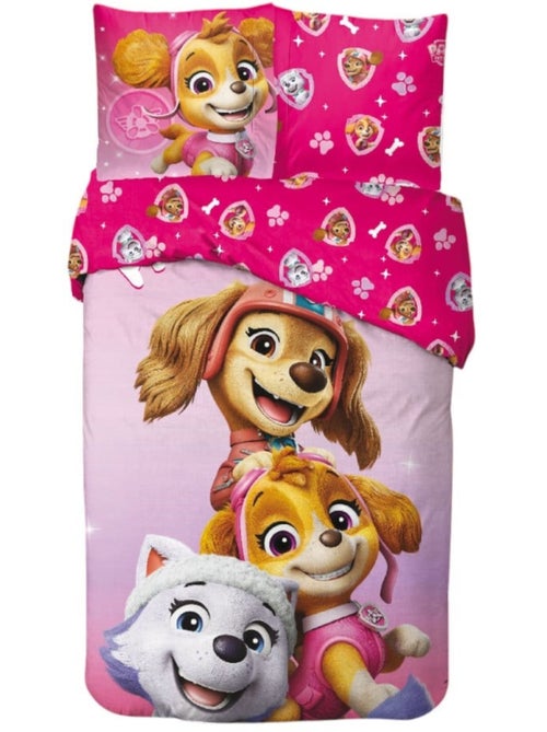 juego de sabanas La Patrulla Canina Infantil, 100% Algodón Oeko-Tex, Reversible, Cama 1 plaza, ROSA - Kiabi juego de sabanas La Patrulla Canina Infantil, 100% Algodón Oeko-Tex, Reversible, Cama 1 plaza, ROSA - Kiabi