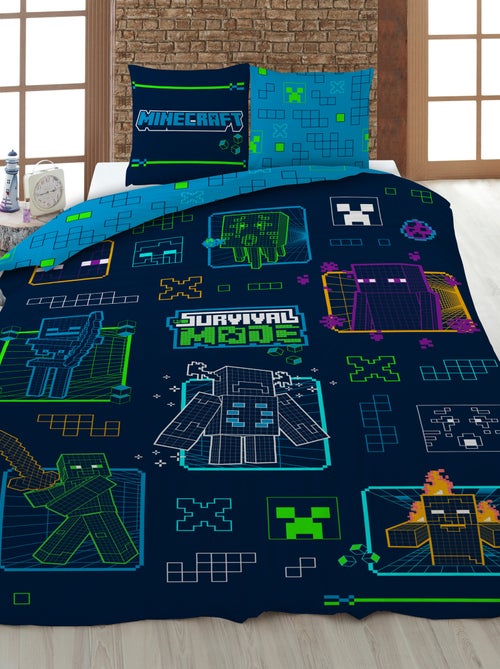 Juego de sábanas 'Minecraft' de 2 piezas: 1 funda nórdica individual + 1 funda de almohada - Kiabi Juego de sábanas 'Minecraft' de 2 piezas: 1 funda nórdica individual + 1 funda de almohada - Kiabi