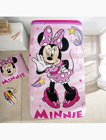 Juego de sábanas Minnie Disney Infantil, 100% algodón Oeko-Tex, cama de 1 plaza, LOVELY