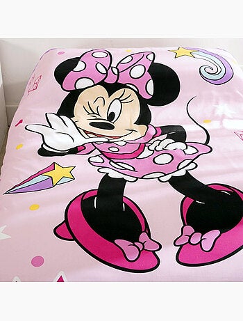 Juego de sábanas Minnie Disney Infantil, 100% algodón Oeko-Tex, cama de 1 plaza, LOVELY