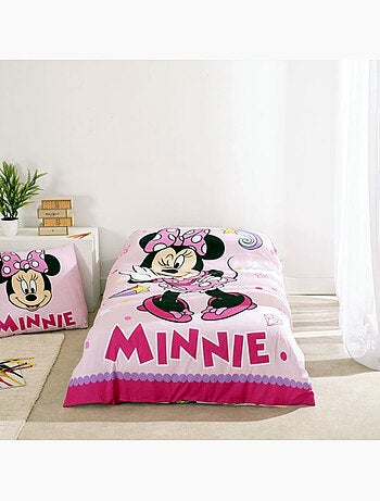 Juego de sábanas Minnie Disney Infantil, 100% algodón Oeko-Tex, cama de 1 plaza, LOVELY