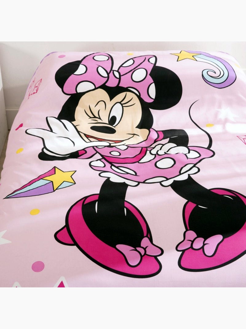 Juego de sábanas Minnie Disney Infantil, 100% algodón Oeko-Tex, cama de 1 plaza, LOVELY Rosa - Kiabi