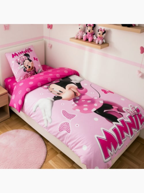 Juego de sabanas Minnie Disney Infantil, 100% algodón Oeko-Tex, reversible, cama 1 plaza, ROSA - Kiabi Juego de sabanas Minnie Disney Infantil, 100% algodón Oeko-Tex, reversible, cama 1 plaza, ROSA - Kiabi