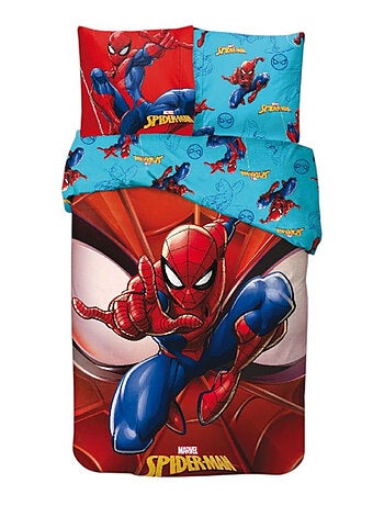 Juego de sabanas Spiderman Infantil, 100% Algodón Oeko-Tex, Reversible, Cama 1 plaza, MARVEL