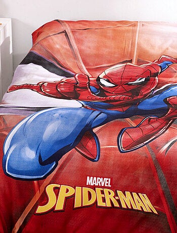 Juego de sabanas Spiderman Infantil, 100% Algodón Oeko-Tex, Reversible, Cama 1 plaza, MARVEL