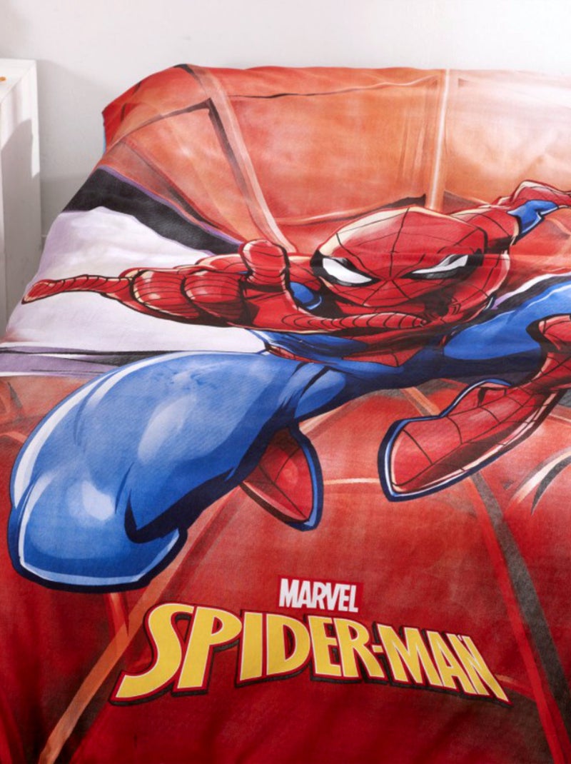 Juego de sabanas Spiderman Infantil, 100% Algodón Oeko-Tex, Reversible, Cama 1 plaza, MARVEL Rojo - Kiabi