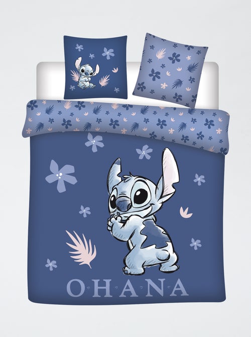 Juego de sábanas 'Stitch' 3 piezas: 1 funda nórdica para cama doble + 2 fundas de almohada - Kiabi