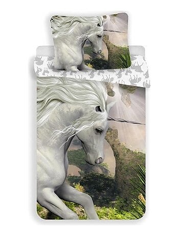 Juego de sábanas Unicornio Blanco