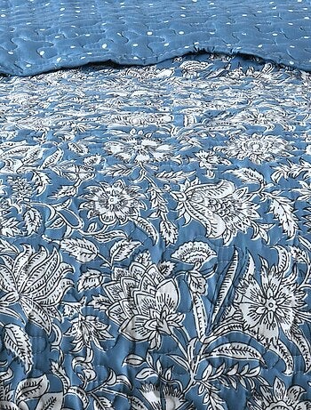 Juego de sábanas y fundas de almohada reversibles de estilo floral