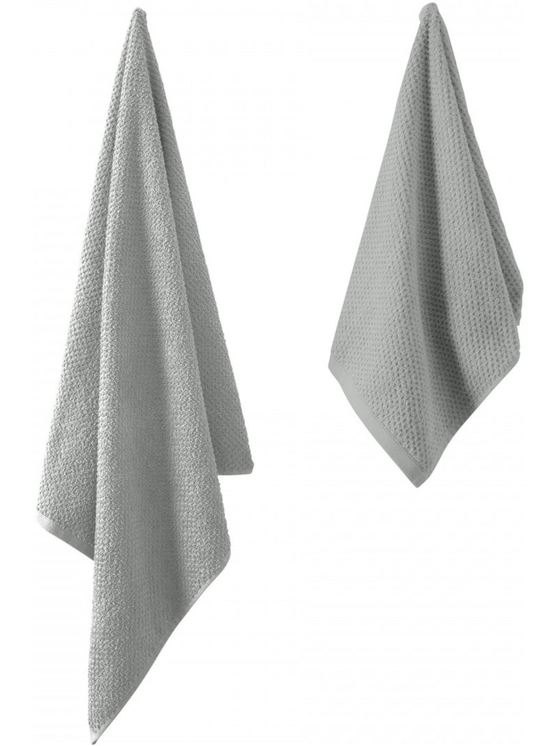 Juego de toallas de algodón Guy Levasseur 600 GSM 70x140 y 50x90 Gris oscuro - Kiabi