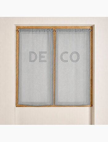 Juego de visillos con pedrería «DECO»