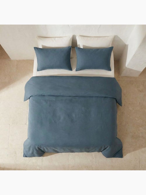 Juego funda nórdica 100% algodón 144 hilos, con funda/s de almohada, lisa  - Gamusi. - Kiabi