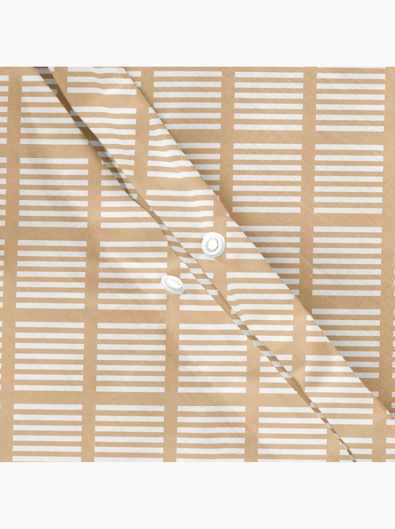 Juego funda nórdica 100% algodón a rombos con funda/s, cierre clic - gamusi. Beige - Kiabi
