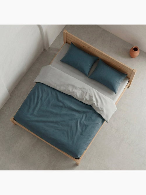 Juego funda nórdica 100% algodón, con funda/s de almohada, bicolor reversible - Gamusi. - Kiabi Juego funda nórdica 100% algodón, con funda/s de almohada, bicolor reversible - Gamusi. - Kiabi