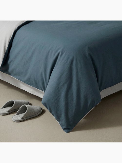 Juego funda nórdica 100% algodón, con funda/s de almohada, bicolor reversible - Gamusi. - Kiabi Juego funda nórdica 100% algodón, con funda/s de almohada, bicolor reversible - Gamusi. - Kiabi