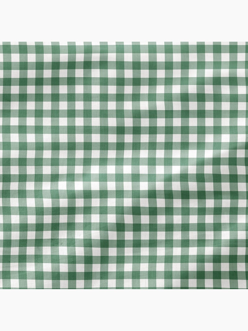 Juego funda nórdica 100% algodón vichy con funda/s, cierre clic - gamusi. Verde agua - Kiabi
