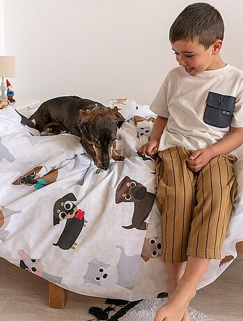 Juego nórdico 2 piezas Dogs "Happyfriday