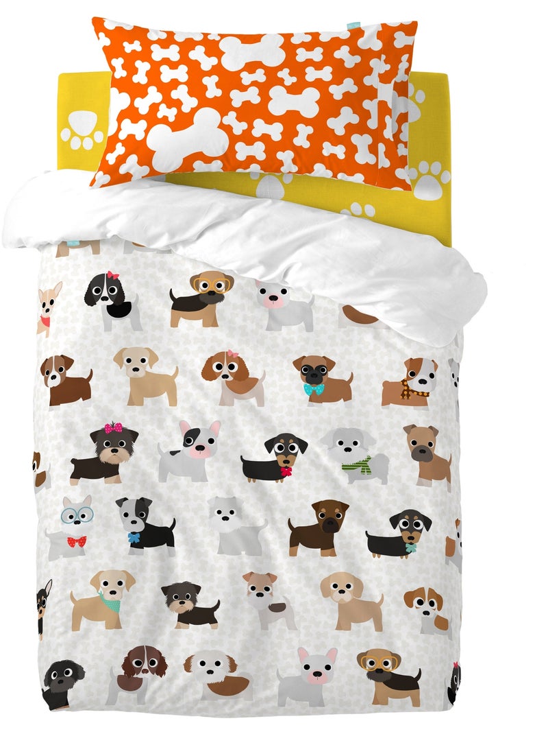 Juego nórdico 2 piezas Dogs "Happyfriday" Multicolor - Kiabi