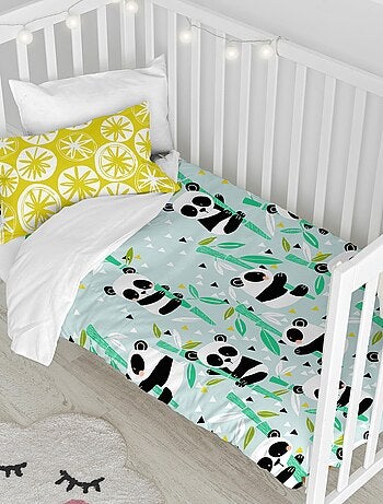 Juego nórdico 2 piezas Panda garden blue "Happyfriday