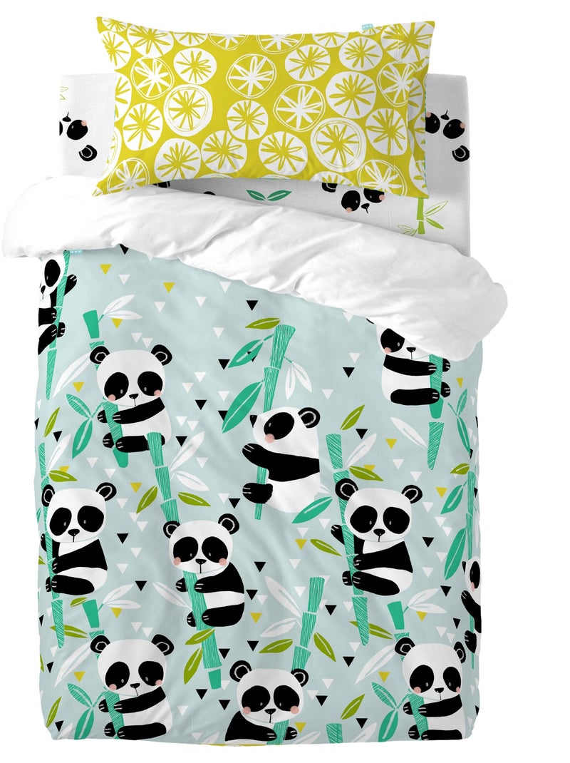 Juego nórdico 2 piezas Panda garden blue "Happyfriday" Azul - Kiabi