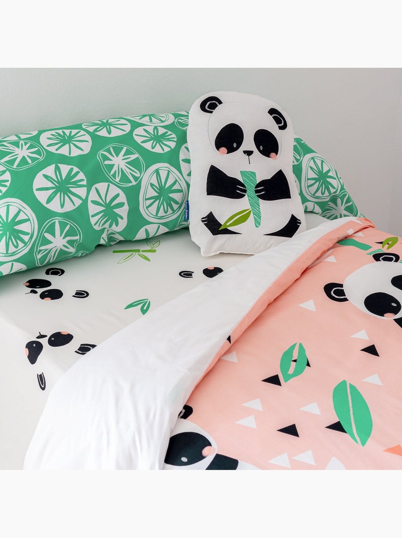 Juego nórdico 2 piezas Panda garden "Happyfriday" Rosa - Kiabi