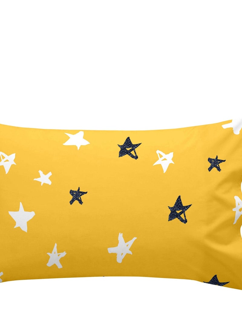 Juego nórdico 2 piezas Starspace "Happyfriday" Azul Amarillo - Kiabi
