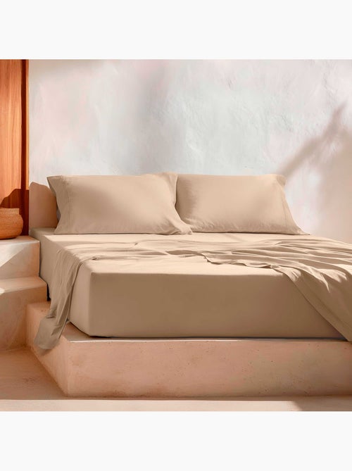 Juego sábanas 100% algodón, 144 hilos, liso - Gamusi. - Kiabi