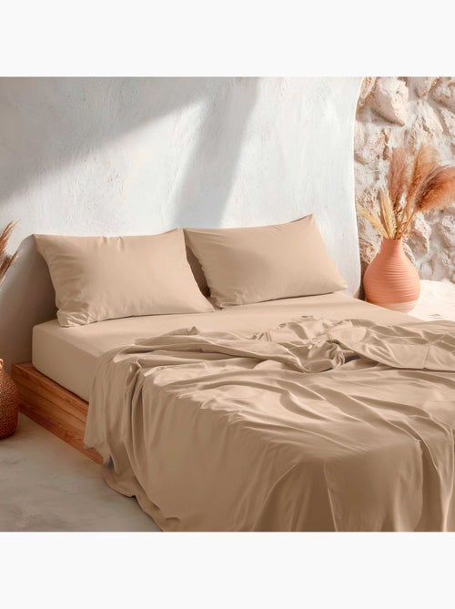 Juego sábanas 100% algodón, 144 hilos, liso - Gamusi. - Kiabi