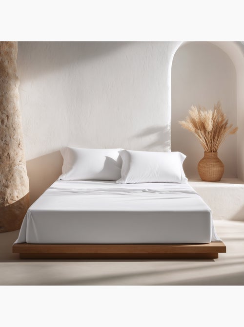 Juego sábanas 100% algodón, 144 hilos, liso - Gamusi. - Kiabi