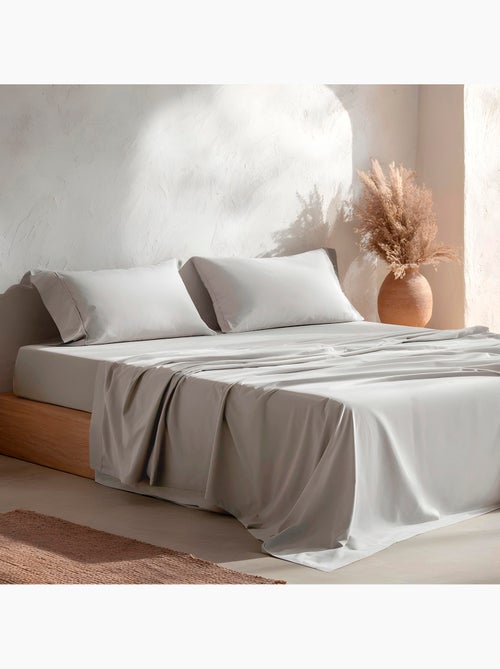 Juego sábanas 100% algodón, 144 hilos, liso - Gamusi. - Kiabi
