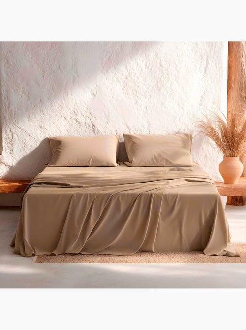 Juego sábanas 100% algodón, 144 hilos, liso - Gamusi. - Kiabi