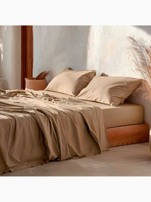 Juego sábanas 100% algodón, 144 hilos, liso - Gamusi. - Kiabi