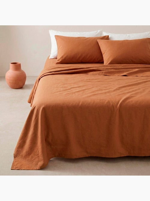 Juego sábanas 100% algodón, 144 hilos, liso - Gamusi. - Kiabi