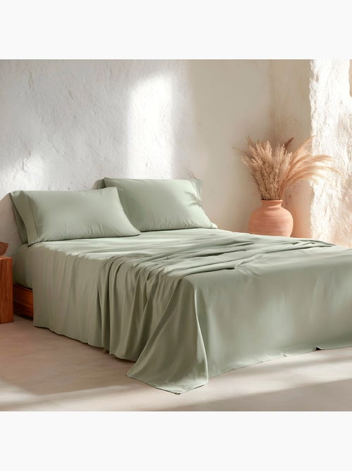 Juego sábanas 100% algodón, 144 hilos, liso - Gamusi. - Kiabi