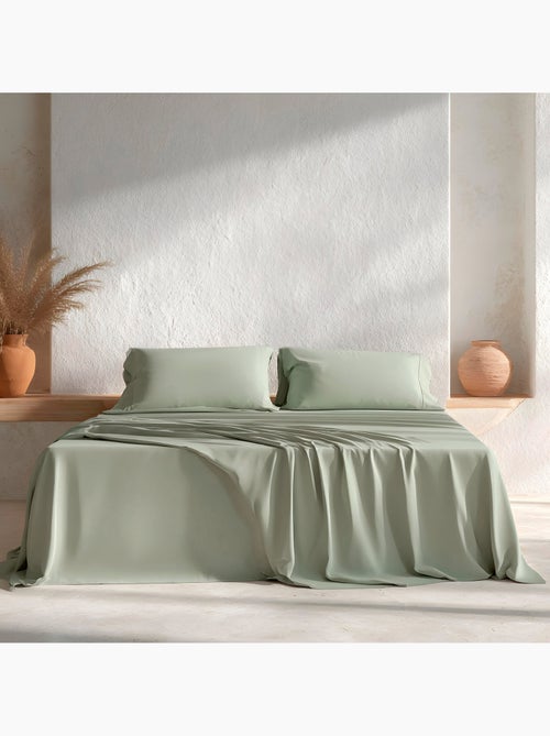 Juego sábanas 100% algodón, 144 hilos, liso - Gamusi. - Kiabi