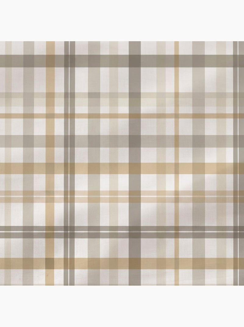 Juego sábanas 100% algodón a cuadros vichy, incluye funda de cojín - Gamusi Blanco Beige Gris - Kiabi