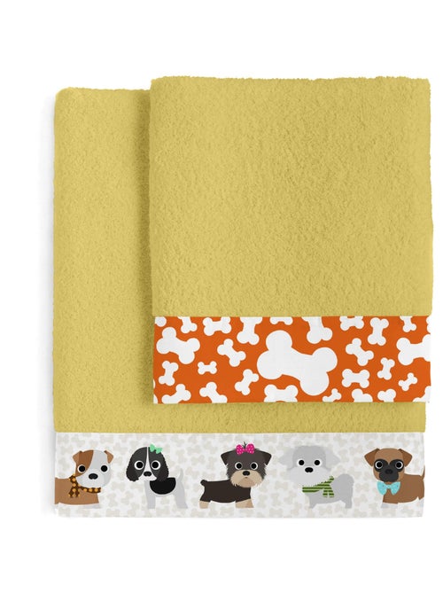 Juego toallas Dogs "Happyfriday" - Kiabi Juego toallas Dogs "Happyfriday" - Kiabi