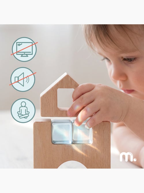 Juegos de construcción bloques sensoriales madera ciudad mamabrum - Kiabi