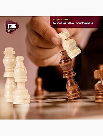 Juegos de mesa ajedrez estuche de madera cb games