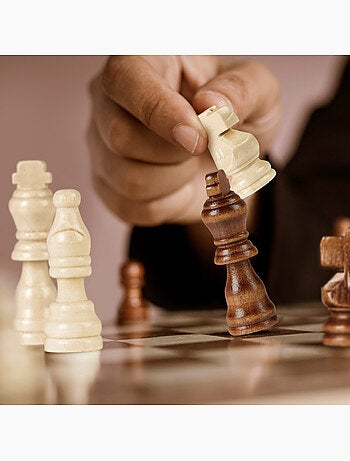 Juegos de mesa ajedrez y damas 2 en 1 madera con cajón cb games