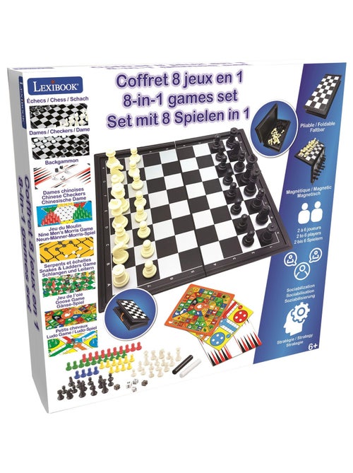 Juegos de mesa magnéticos conjunto de 8 juegos en 1. Para 2 a 6 jugadores - Kiabi