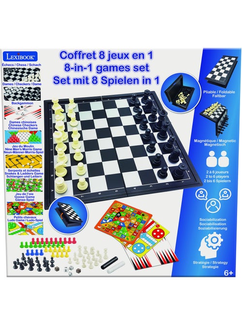 Juegos de mesa magn?ticos conjunto de 8 juegos en 1. Para 2 a 6 jugadores - Kiabi Juegos de mesa magn?ticos conjunto de 8 juegos en 1. Para 2 a 6 jugadores - Kiabi