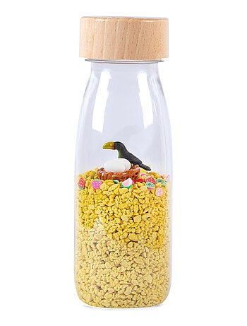 Juguete botella sensorial para bebé con sonido | Petit Boum