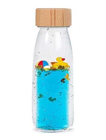 Juguete botella sensorial para bebé con sonido | Petit Boum