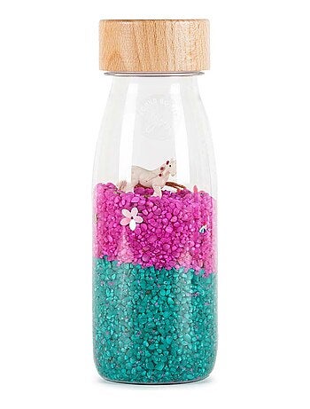 Juguete botella sensorial para bebé con sonido | Petit Boum